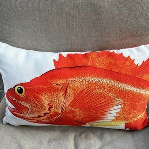 Fish Decorative Throw Pillow Rockfish 19" x 12" Tropical Cabin Lake House Decor